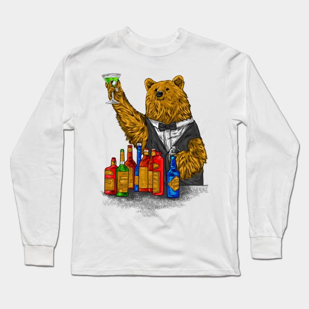 BEARtender Long Sleeve T-Shirt by hd